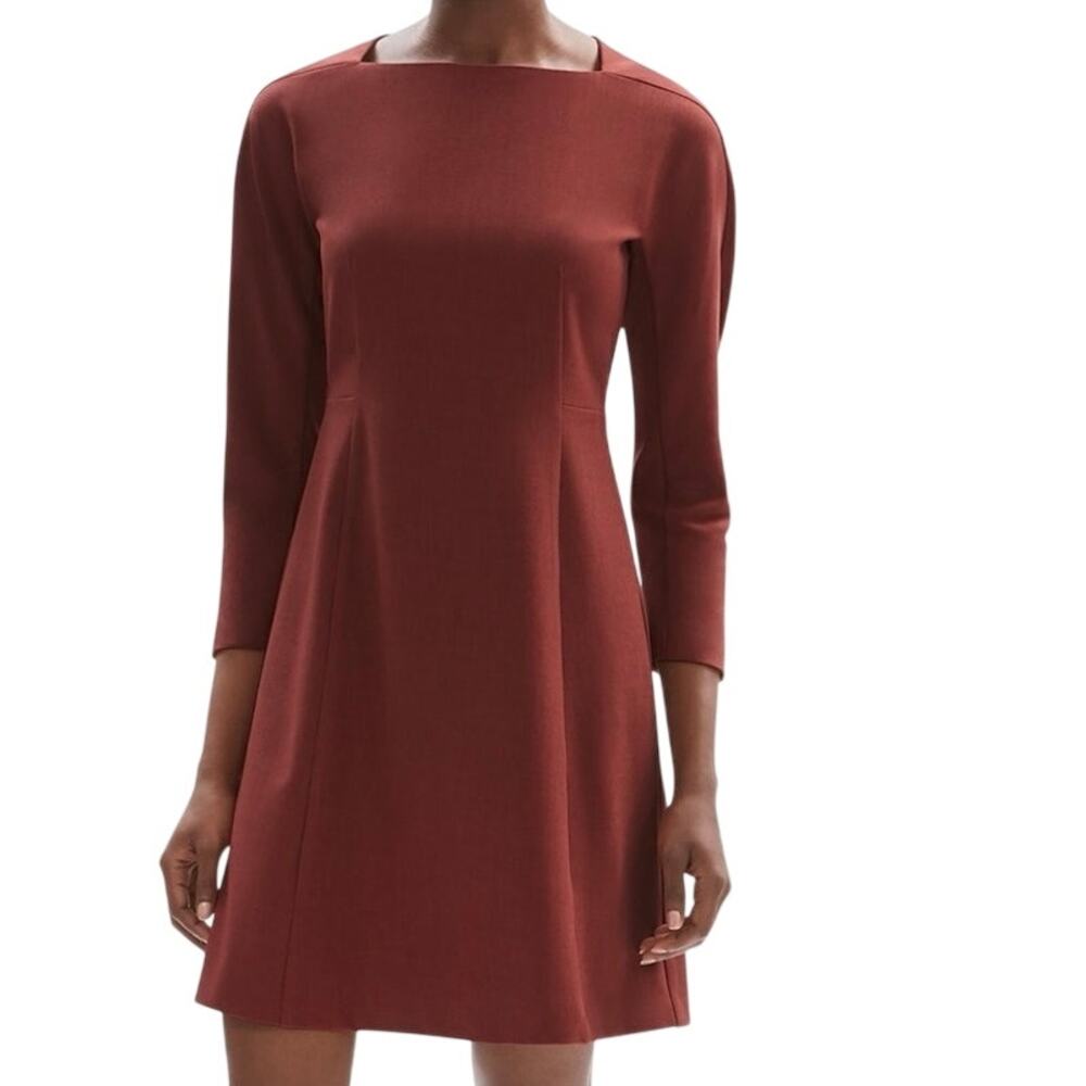 MM LaFleur The Jeanette Dress in Brick Red, 2